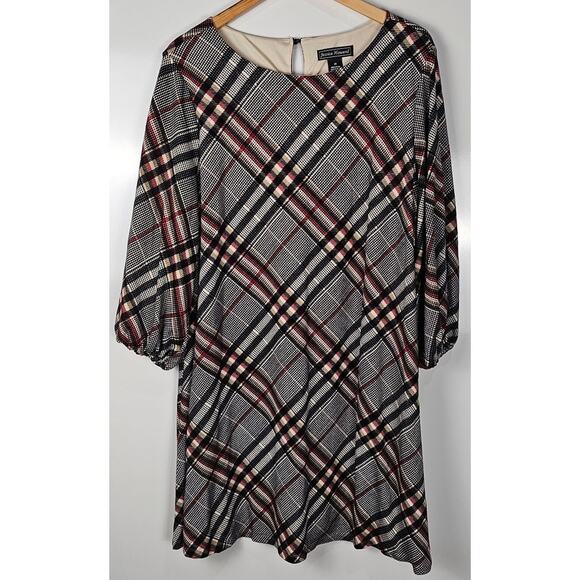 Jessica Howard plaid dress womens size 2X lined comfortable - Picture 1 of 9